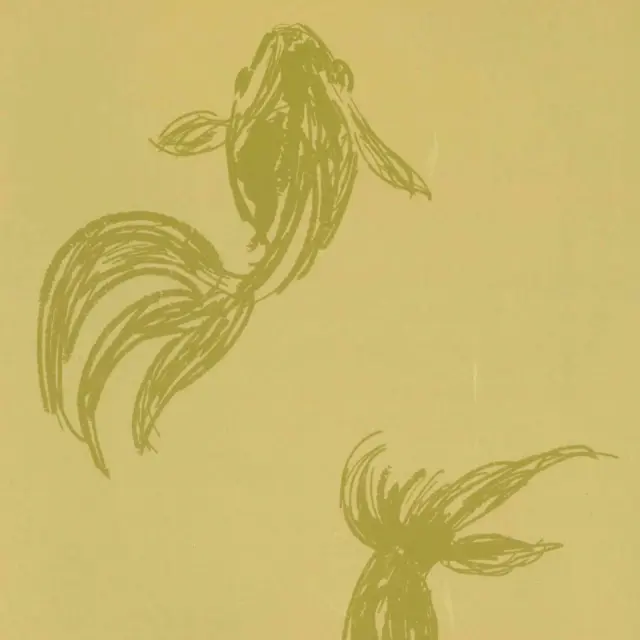 襖紙(ノリ無し）―金魚模様　金　kingyomoyo【送料別途】│waccara(ワッカラ）