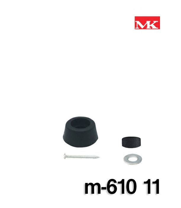 MK　戸当たり ビス付きセーフ戸当Ｍ-610（　黒　）　サイズ（　11　）【丸喜金属本社】※１個当たりの価格　※送料別