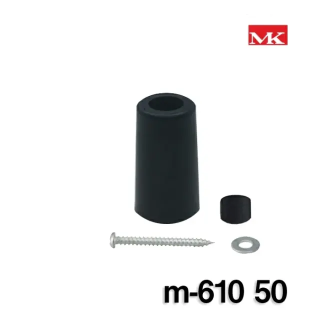 MK　戸当たり ビス付きセーフ戸当Ｍ-610（　黒　）　サイズ（　50　）【丸喜金属本社】※１個当たりの価格　※送料別