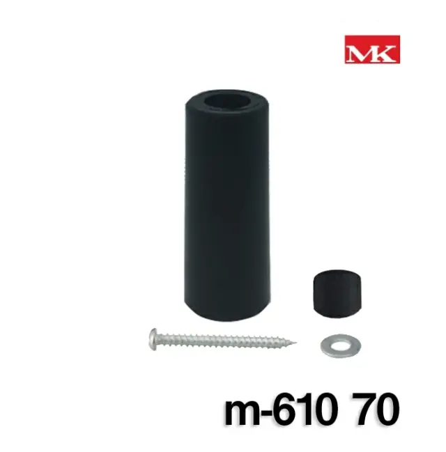 MK　戸当たり ビス付きセーフ戸当Ｍ-610（　黒　）　サイズ（　70　）【丸喜金属本社】※１個当たりの価格　※送料別