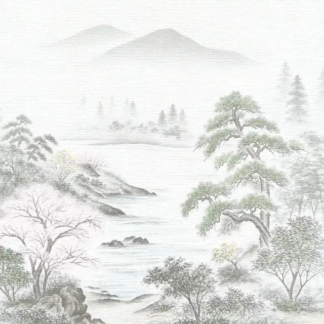 ルノン 山水（さんすい）襖紙 No.山水210(旧番：山水410） 拡大画像