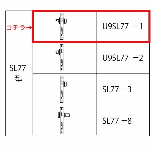 引き戸錠　SL77-1