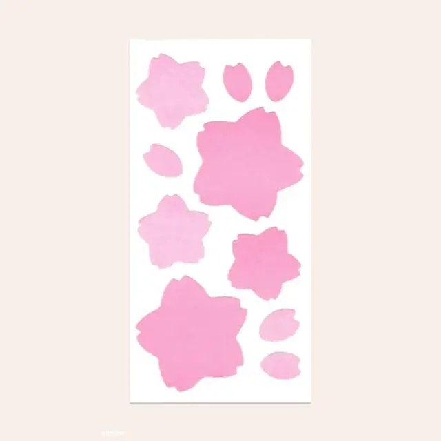 障子やふすまの補修に使えるピンク色の桜柄の和紙シール（柄シート）