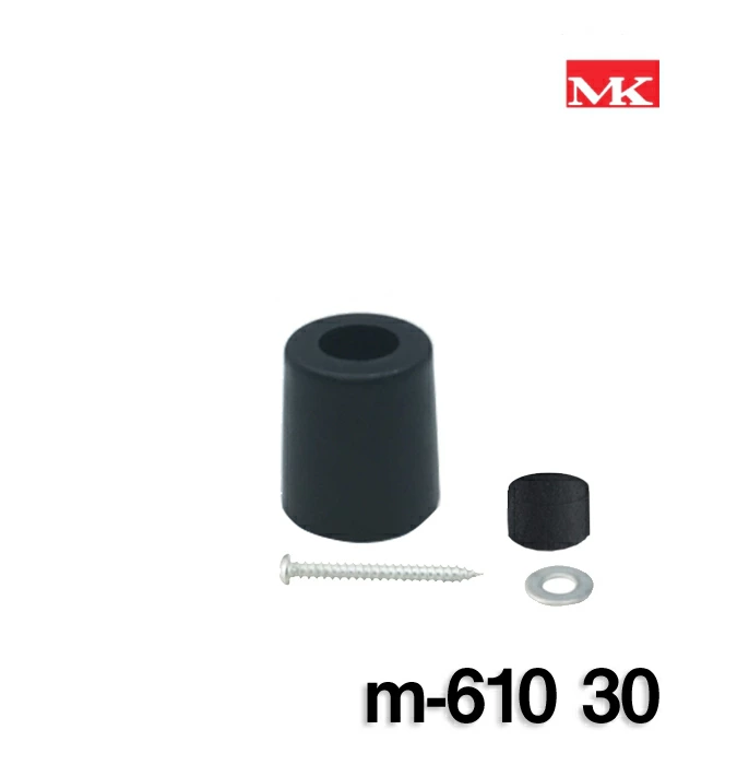 MK　戸当たり ビス付きセーフ戸当Ｍ-610（　黒　）　サイズ（　30　）【丸喜金属本社】※１個当たりの価格　※送料別