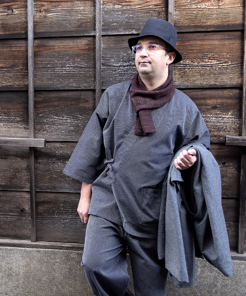 小柄ドビー刺子作務衣