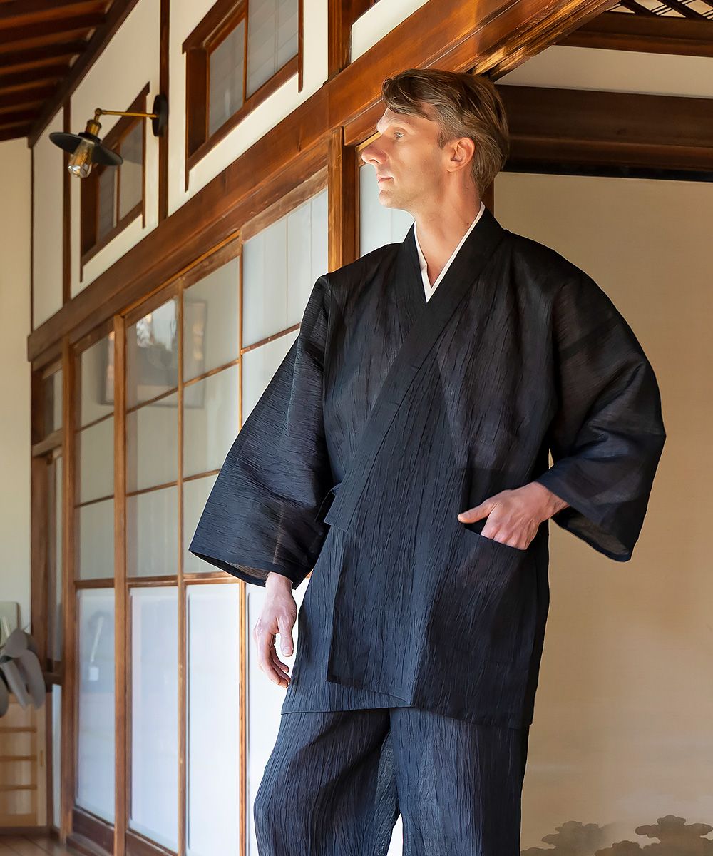 小千谷ちぢみ本麻作務衣