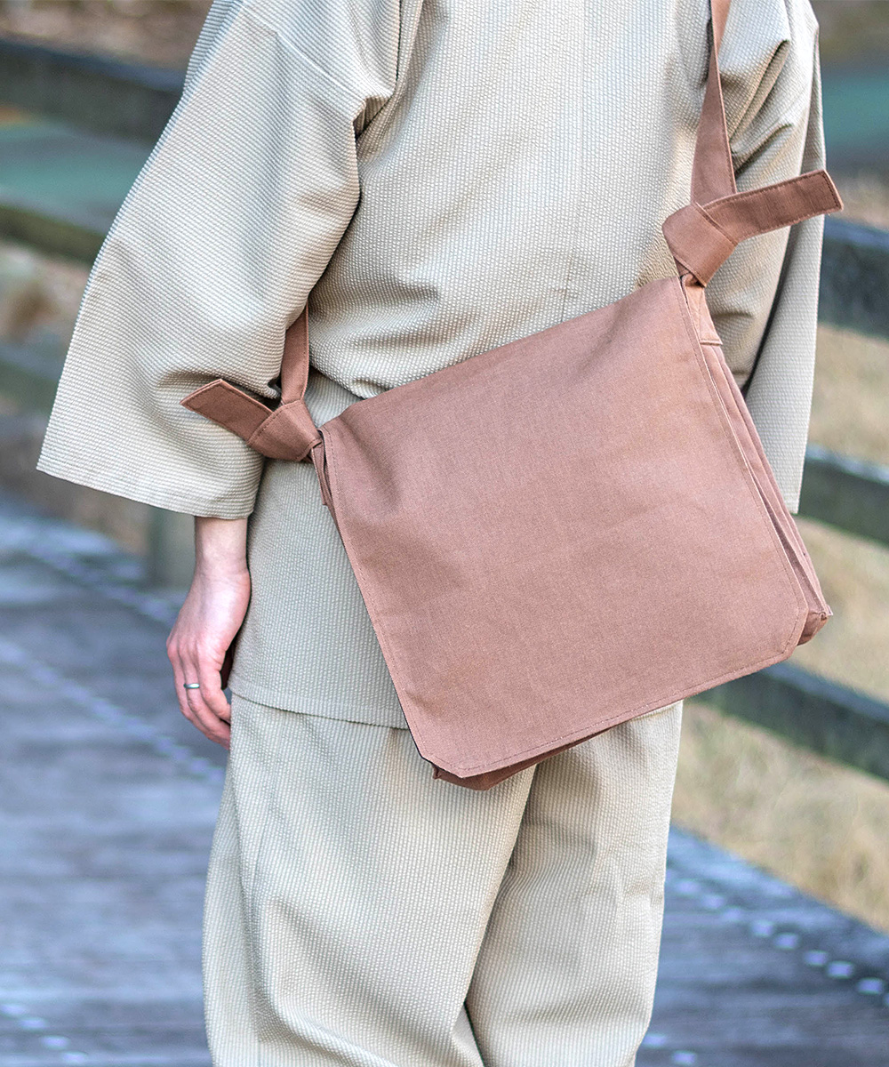 本柿渋染頭陀袋