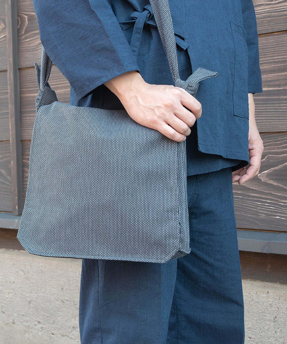 9001 刺子織頭陀袋　No.5 グレー