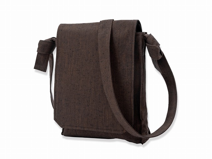 たてスラブ頭陀袋ミニ 茶