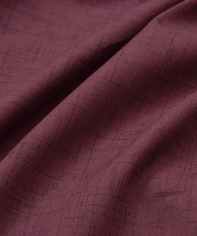 絣風女性無地作務衣