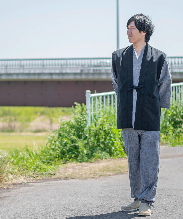 【ラスト1枚】汗ばむ季節を快適に‼️洗える麻の長襦袢　粋なブラック　SIN-7 4qn9J5_x1F3SSr4GfUUOEIQWaukUce