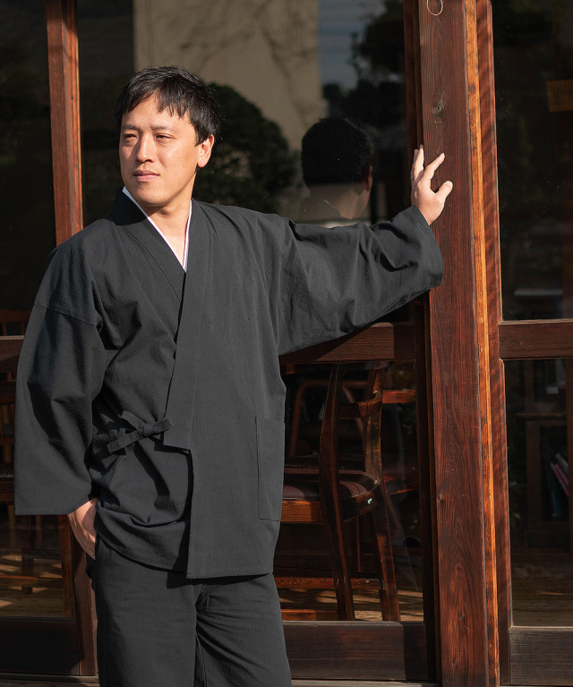 たてスラブ作務衣