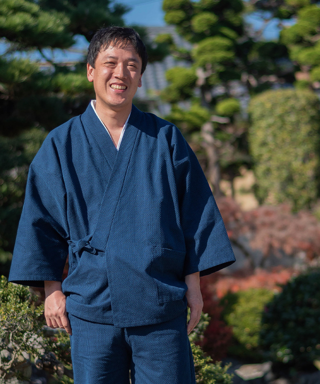 大柄ドビー刺子作務衣