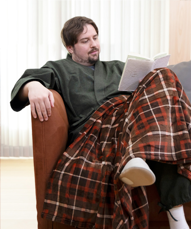 大柄ドビー刺子作務衣