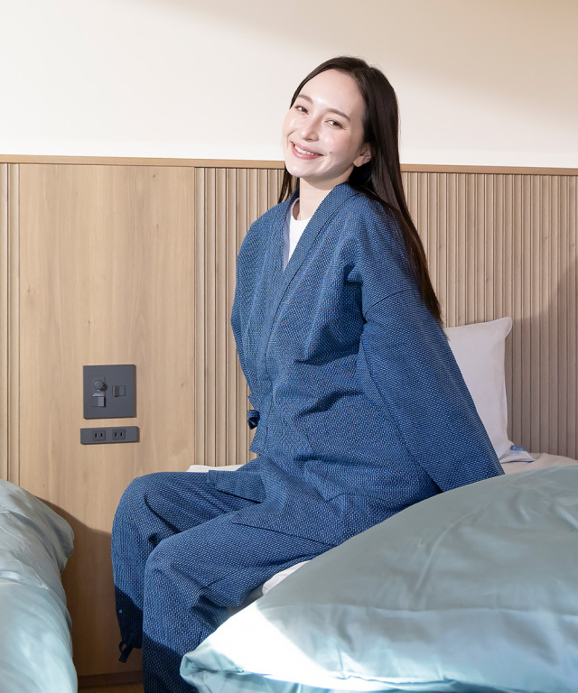 大柄ドビー刺子作務衣