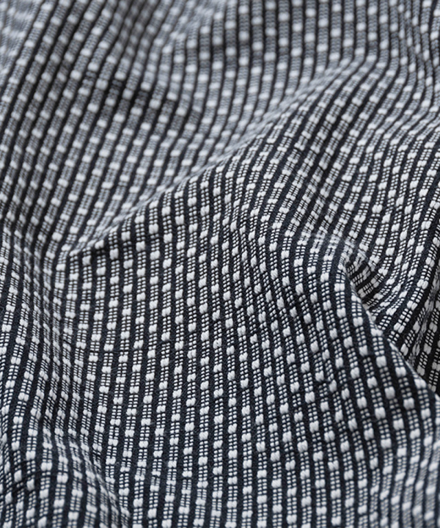 大柄ドビー作務衣 （おおがらどびーさむえ） グレー(ネズ） ＜綿・秋冬