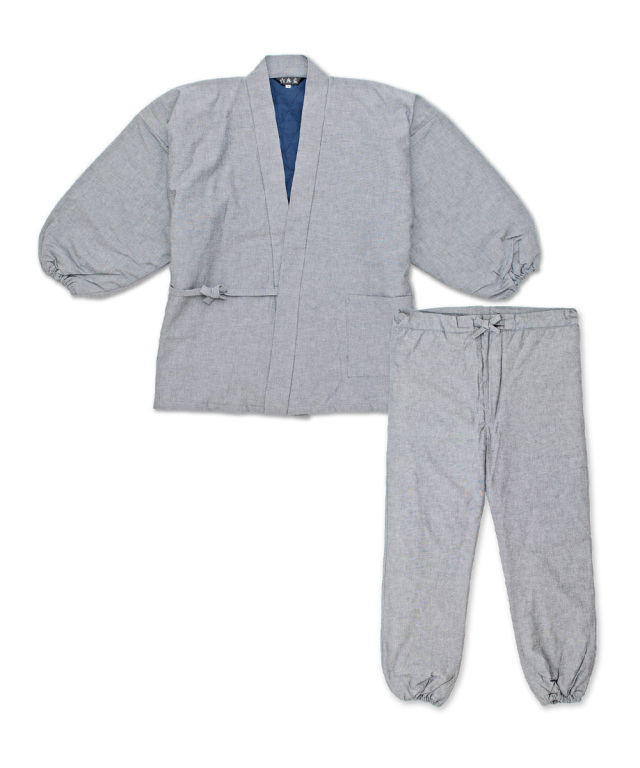 キルト無地作務衣