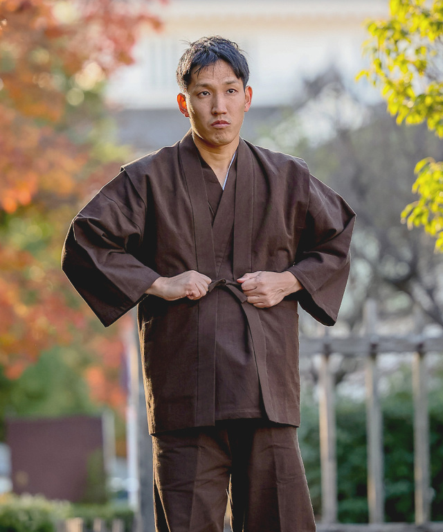 手紡ぎ風・遠州織羽織