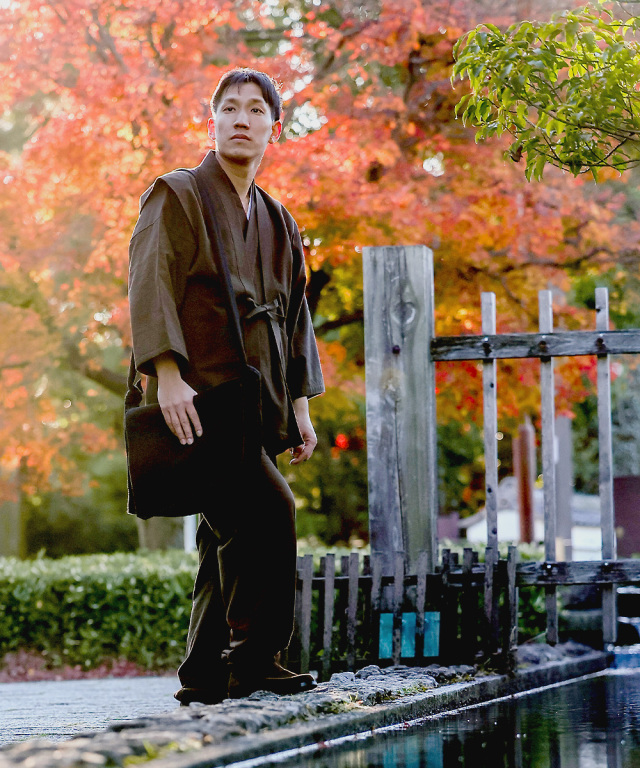 手紡ぎ風・遠州織羽織