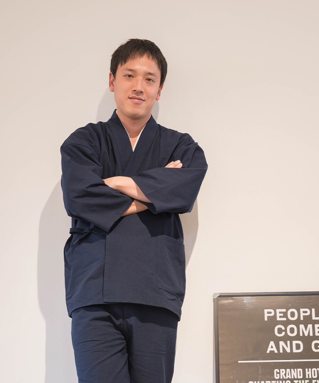 手紡ぎ風・遠州織作務衣 No.61 濃紺 | 作務衣・甚平通販 和粋庵