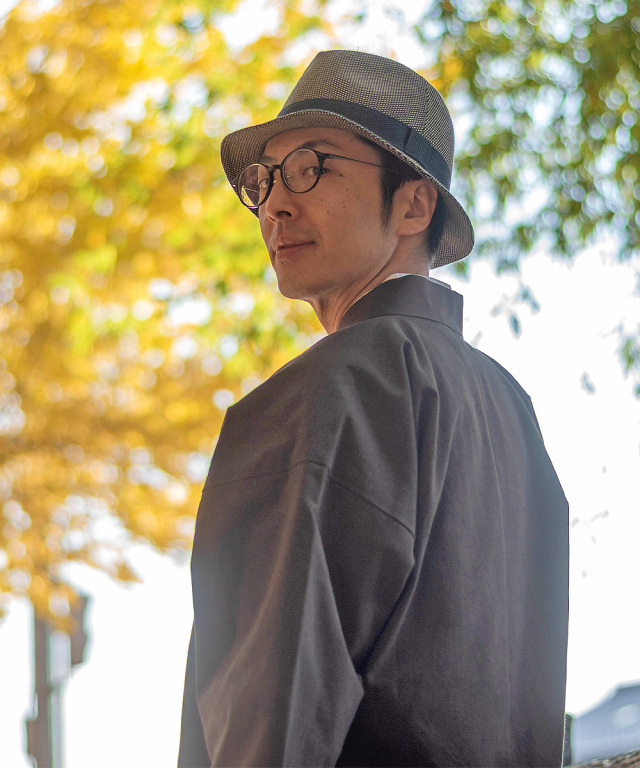 手紡ぎ風・遠州織作務衣 No.65 茶 | 作務衣・甚平通販 和粋庵