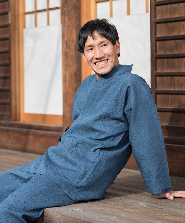 綿麻楊柳作務衣