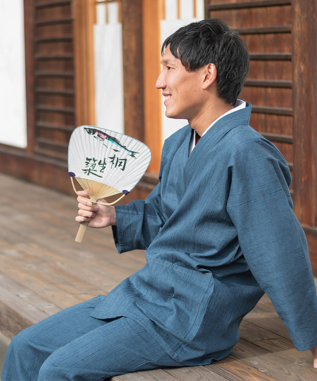 綿麻楊柳作務衣