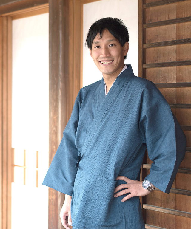 綿麻楊柳作務衣