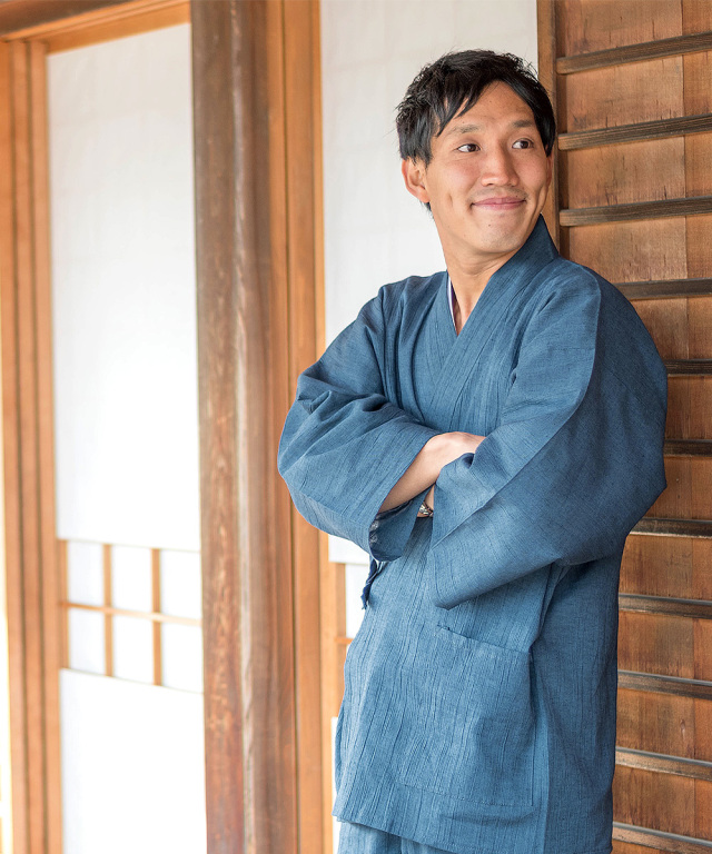 綿麻楊柳作務衣