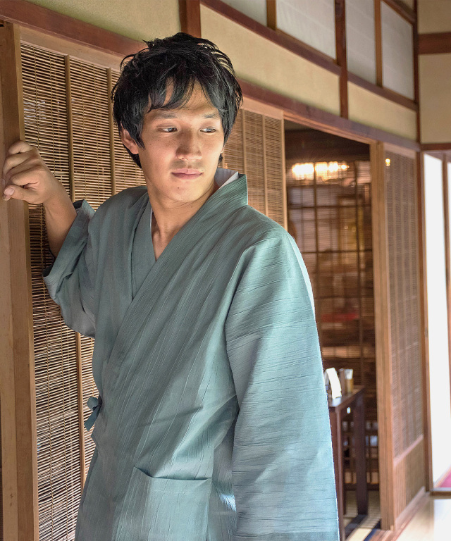 綿麻楊柳作務衣