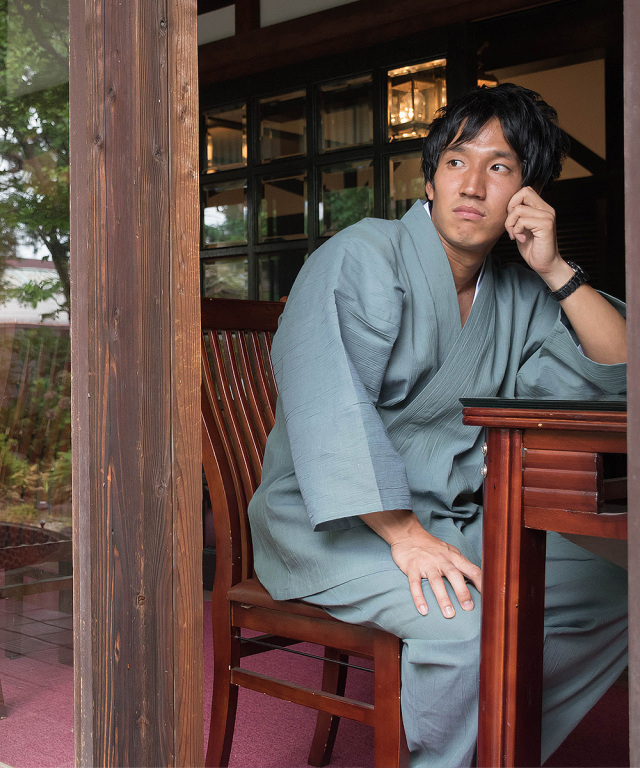 綿麻楊柳作務衣