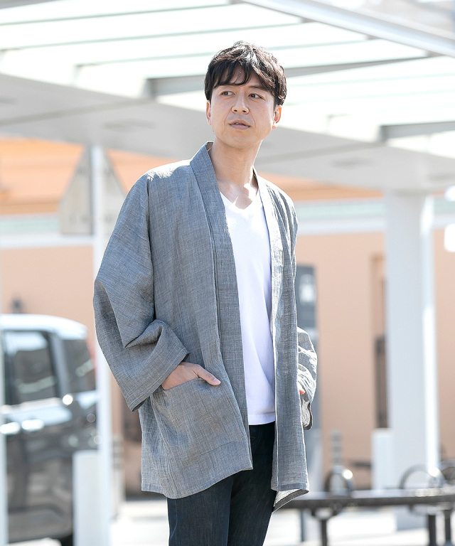 イチアンティークス　リネンジャケット　麻　グレー　ナチュラル　サマージャケット wunib2856-01.jpg