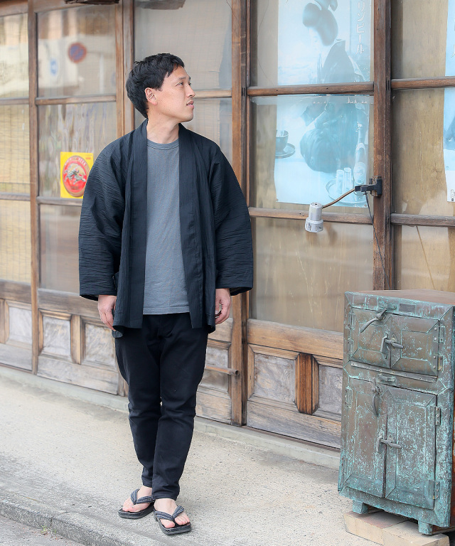 近江ちぢみ本麻ジャケット