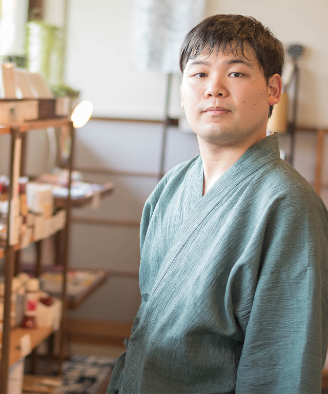 近江ちぢみ本麻作務衣