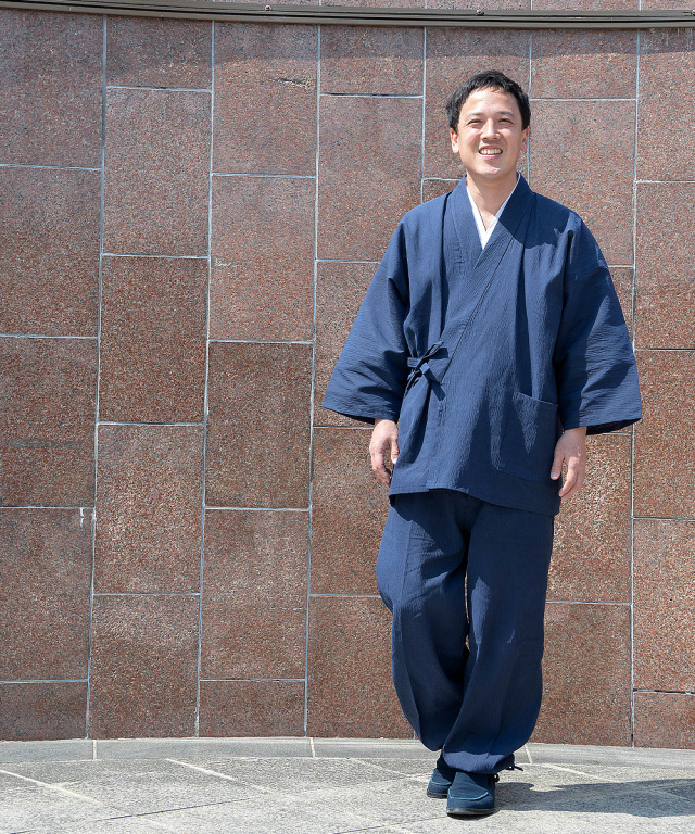 アイスコットン近江ちぢみ作務衣