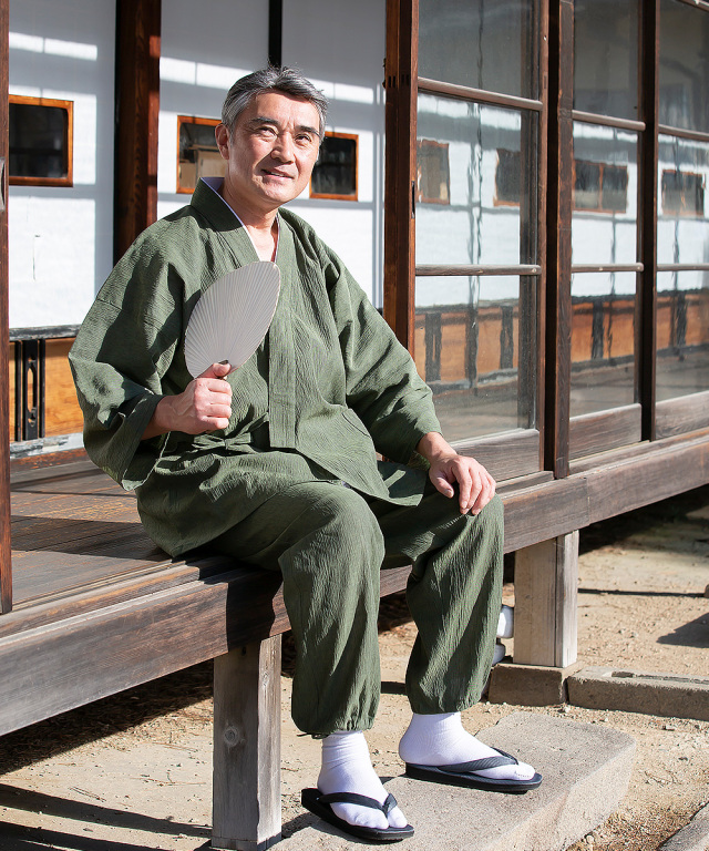 アイスコットン近江ちぢみ作務衣