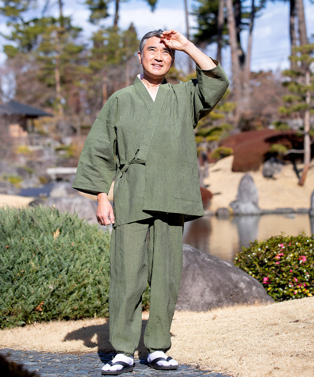 アイスコットン近江ちぢみ作務衣