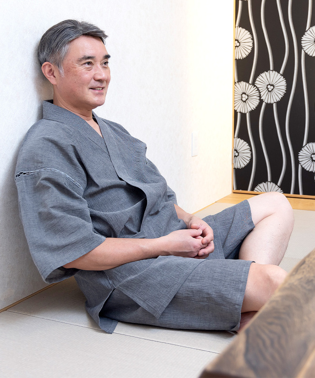 アイスコットン近江ちぢみ甚平 No.2 グレー | 作務衣・甚平通販 和粋庵