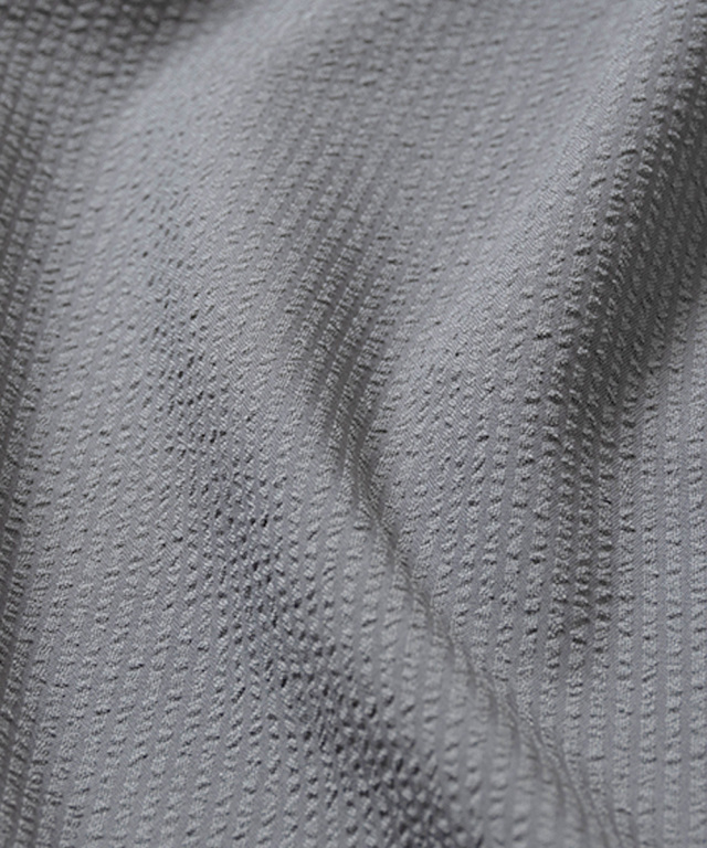 クールマックス・サッカー作務衣 No.2 グレー (M-LL) | 作務衣