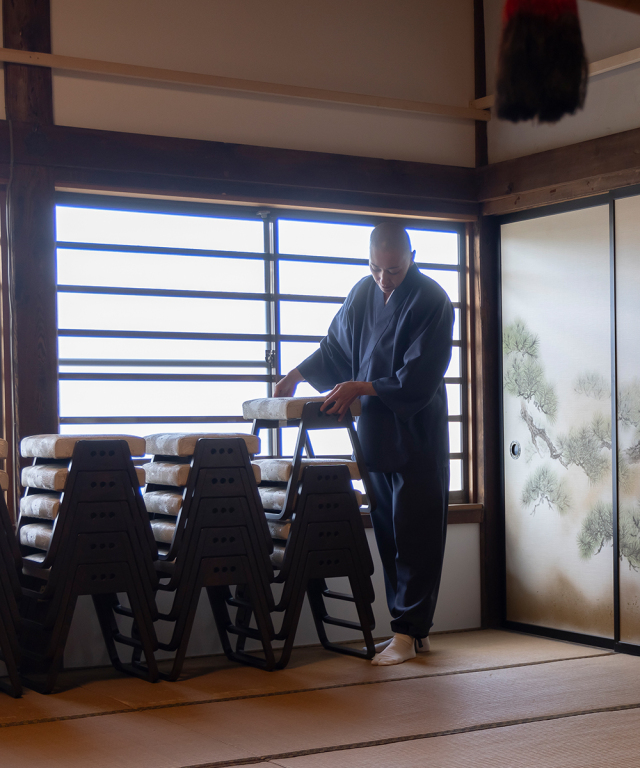 シャンブレーUVカット作務衣