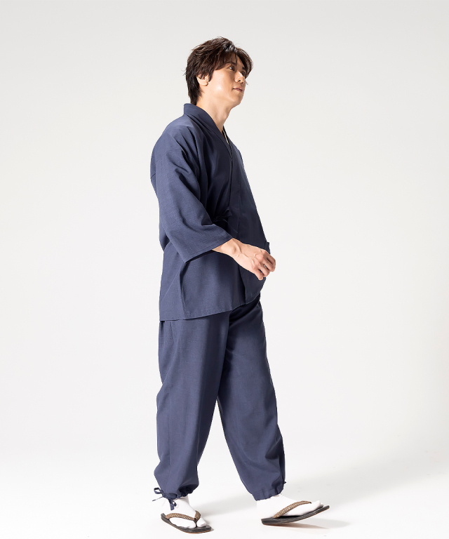 シャンブレーUVカット作務衣