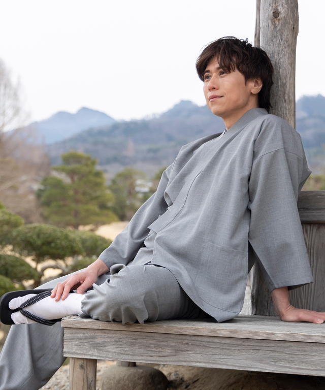 シャンブレーUVカット作務衣