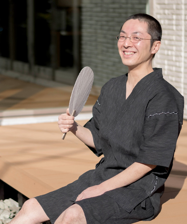 紬甚平 シルクライク紬羽織 No.2 黒 ｜ 作務衣・甚平通販 和粋庵