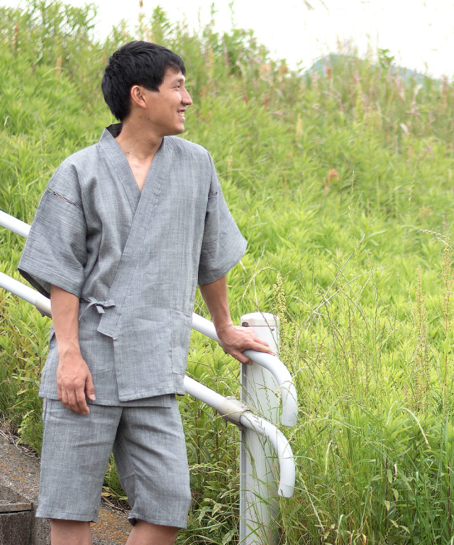 近江ちぢみ本麻甚平