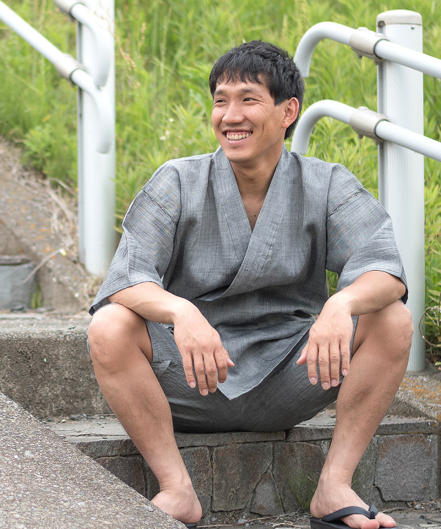 近江ちぢみ本麻甚平