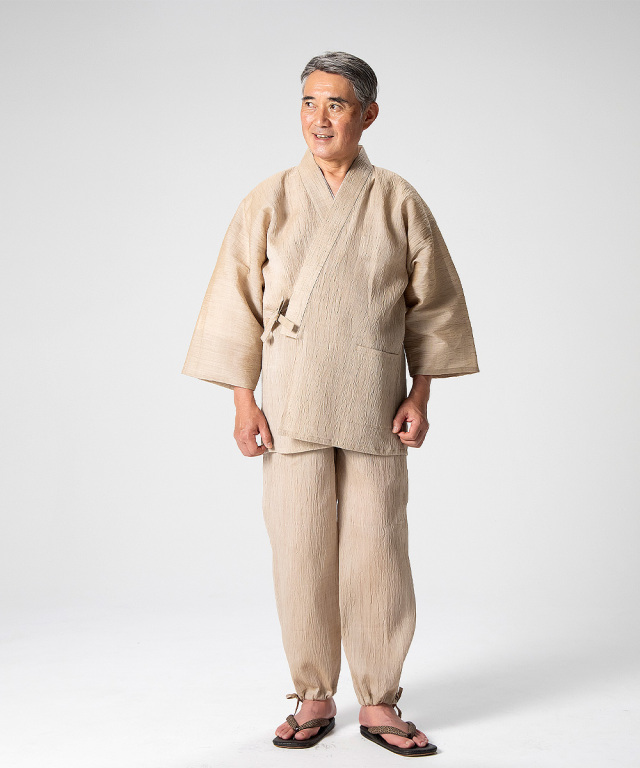 小千谷ちぢみ本麻作務衣