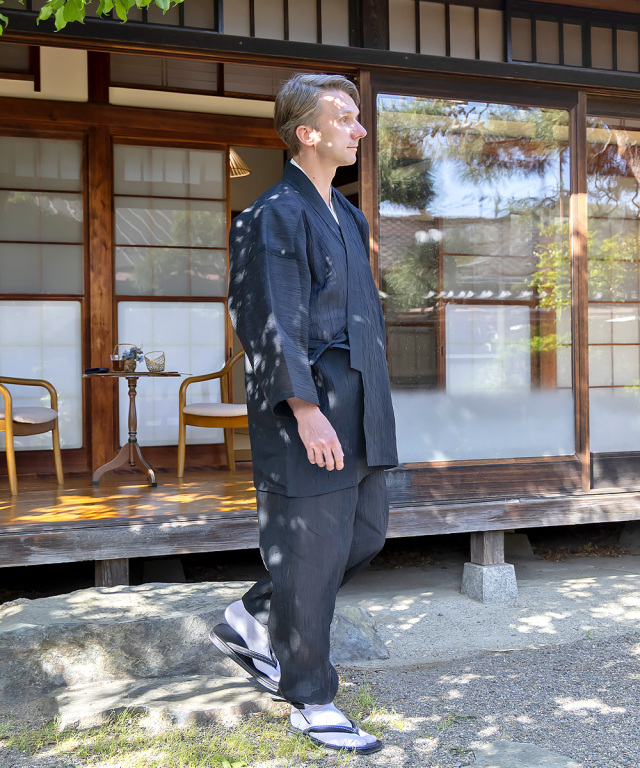 小千谷ちぢみ本麻作務衣