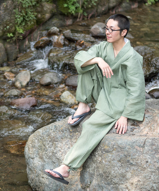 小千谷ちぢみ本麻作務衣