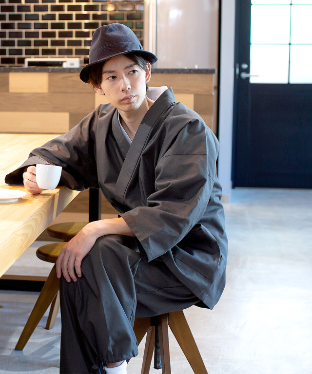 武州墨染作務衣