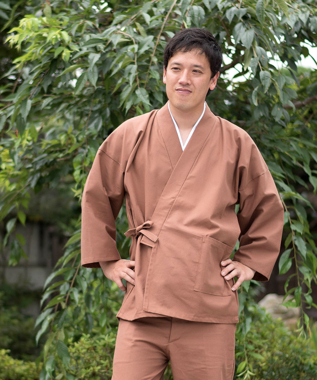 武州柿渋染作務衣